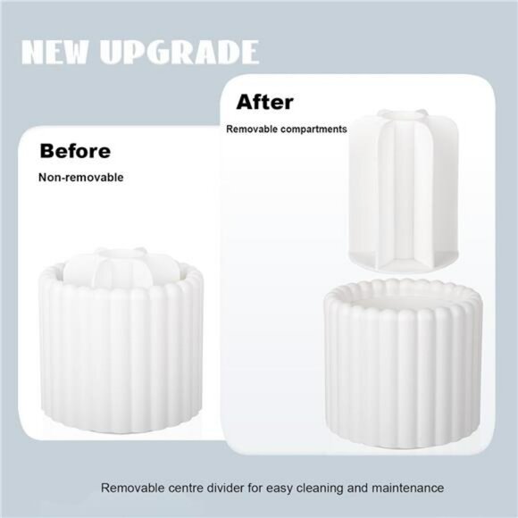 Rotating Makeup Brush Holder Organizer 7 Slot Spinning Vanity Storage - Picture 4 of 8